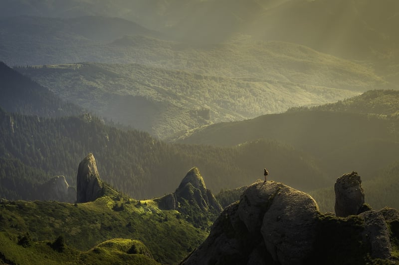 Hiking in the mountains